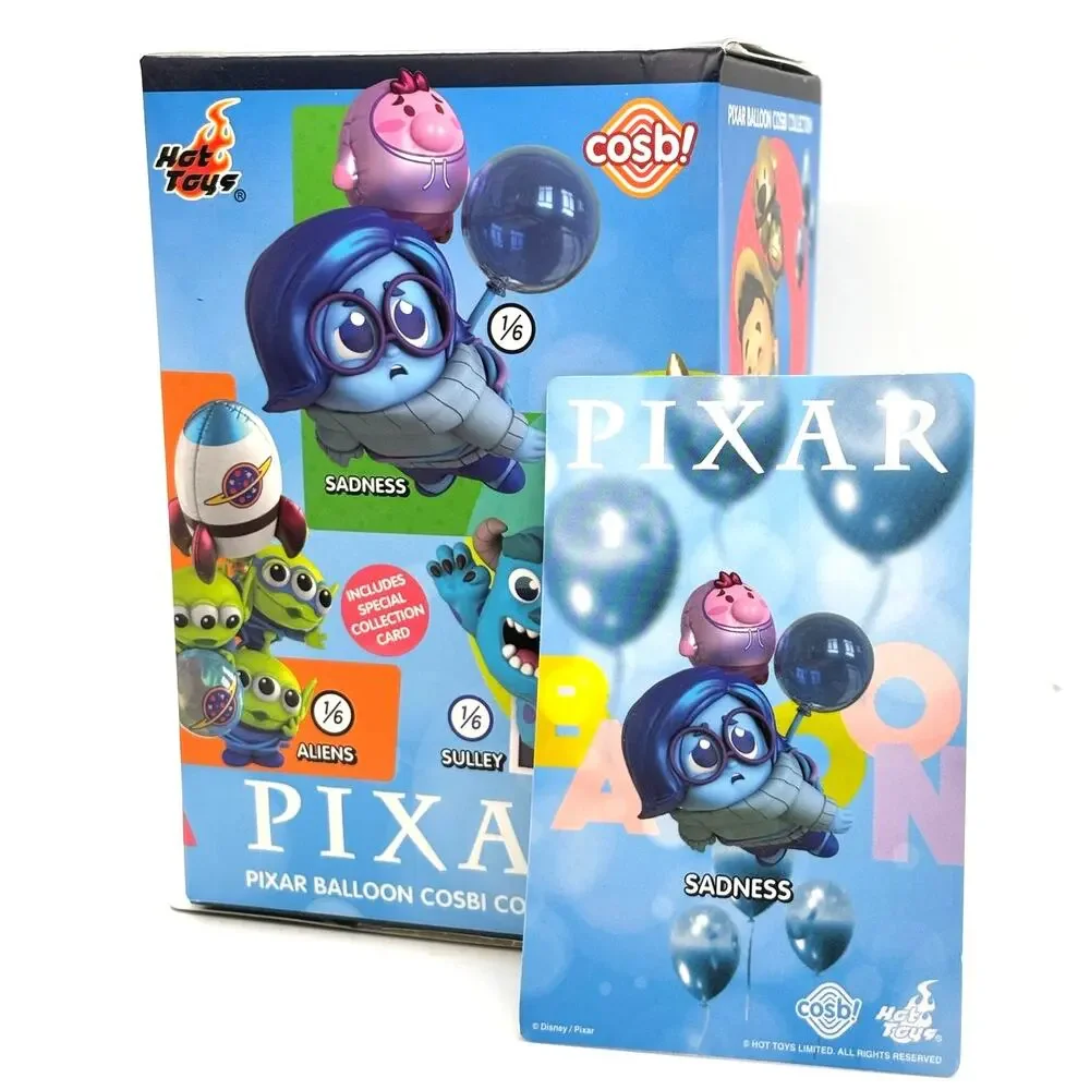 Disney x Pixar x Cosbi Hot Toys Balloon Series Collectible Figures, Sadness- New